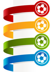 Colorful Soccer Ball Banners