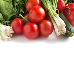 fresh vegetables isolated on white background