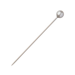 One sewing push pin isolated on white background