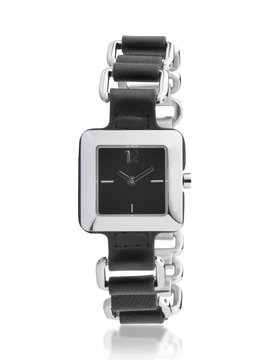 Luxury lady wristwatch isolated on white