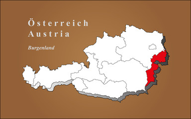 Österreich Burgenland hervorgehoben