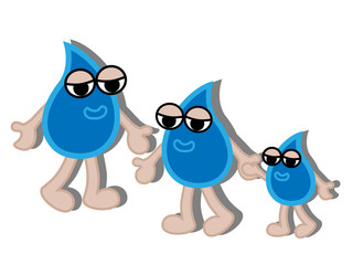 Water drop cartoon
