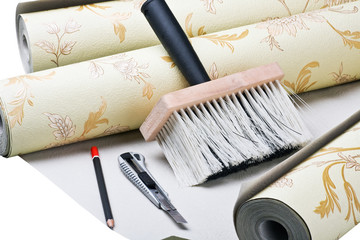 paper wallpaper and tools