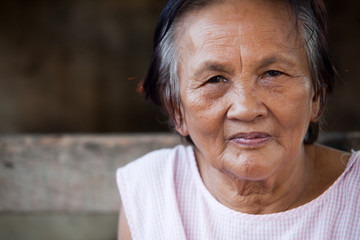 Asian senior woman portrait