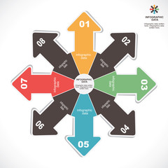 creative arrow infograpihcs design background