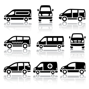Set of transport icons - Van