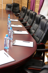 Interior of empty conference room