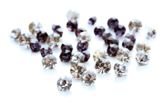Beautiful gem stones, isolated on white