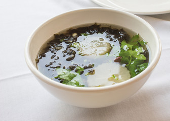Seaweed soup with pork