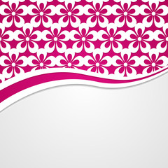 pink floral greeting card