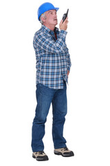 Foreman with a walkie talkie