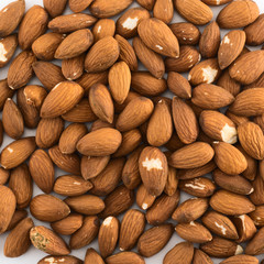 Almond covered surface background