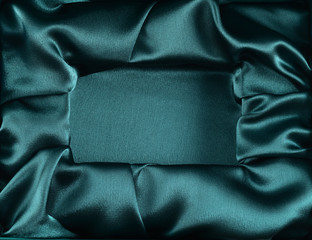 Silk opened box as background