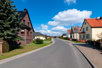 Fototapeta na wymiar Mieszkaniowej w nowych domach w Niemczech