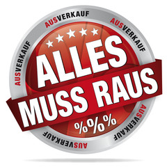 Alles muss raus - Ausverkauf - Prozente