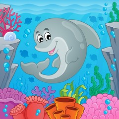 Obraz premium Image with dolphin theme 6