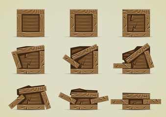 broken dark brown box collections