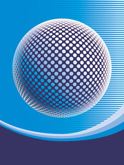 Colorful globe design with copy space vector.