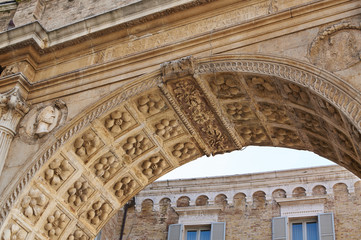 Antique ancient architectural details of Europe