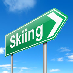 Ski sign.