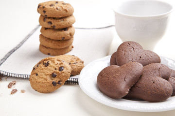 chocolate cookies biscuits, delicious breakfast