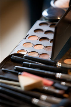 Close up on make-up and cosmetics