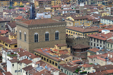 Fototapeta na wymiar Panoramic view from the top of Duomo church in Florence, Italy