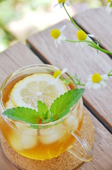 lemon tea with herbs