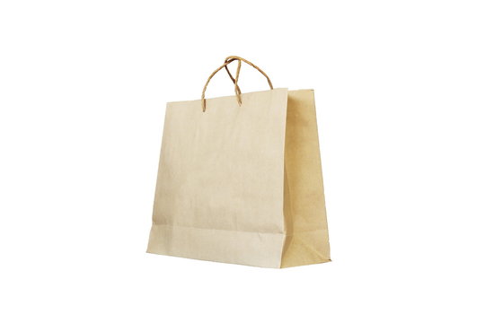 Paper bag,isolated in white background.