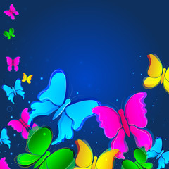 Fototapeta na wymiar vector illustration of colorful butterfly