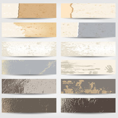 Set of grunge web banners