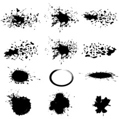 Large set of grunge splatters