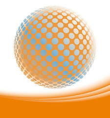 Colorful globe design with text space.