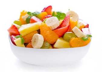 Fruit salad in the bowl
