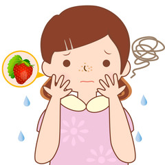 いちご鼻、毛穴の黒ずみで悩む女性