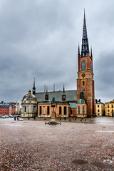 Fototapeta na wymiar Riddarholmskyrkan Church in Stockholm Old Town (Gamla Stan), Swe