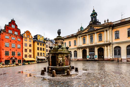 Stortorget in Old City (Gamla Stan), the Oldest Square in Stockh
