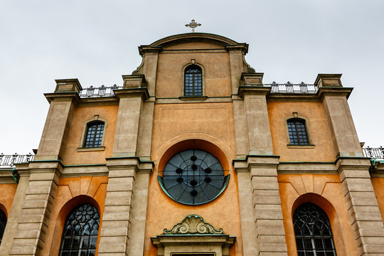Cathedral of Saint Nicholas (Storkyrkan) Facade, Stockholm, Swed