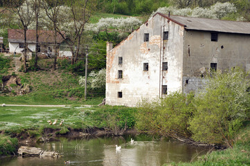 An old watermill in the countryside