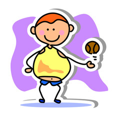 cartoon hand drawing sport icon