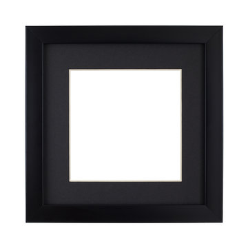 Modern Black picture frame with clipping path