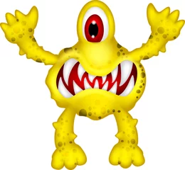 Photo sur Plexiglas Créatures terrible monstre jaune