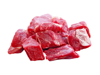 rohes rindfleischwürfel für gulasch