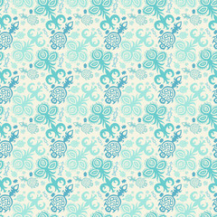 flower pattern in old style with curls