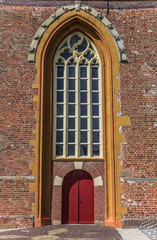 Fototapeta na wymiar Red church door
