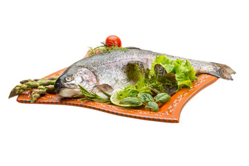 Fresh raw rainbow trout