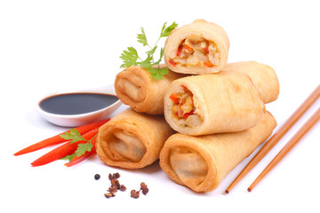 Fresh vegetarian spring rolls