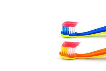 Toothbrushes with toothpaste