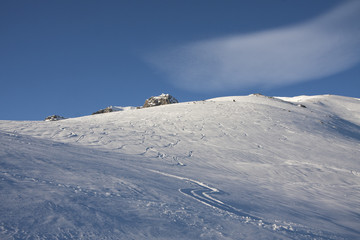 Fototapeta na wymiar snowy mountain landscape