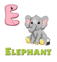 alfabeto, elefante